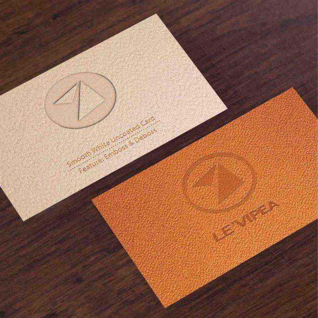 Orange matte paper for great business cards.