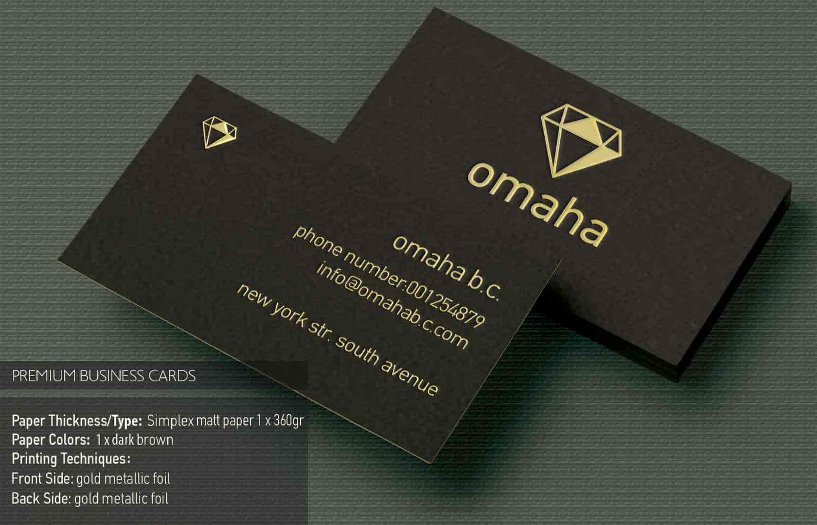Premium Vector  Business card template in black with brown luxury