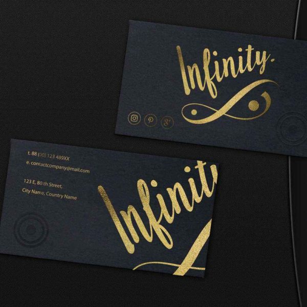 Gold offset for a great premium business card.